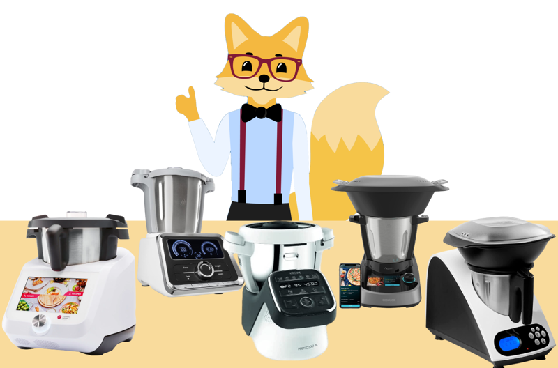 Smart Home Fox hinter Thermomix Alternativen zeigt Daumen hoch
